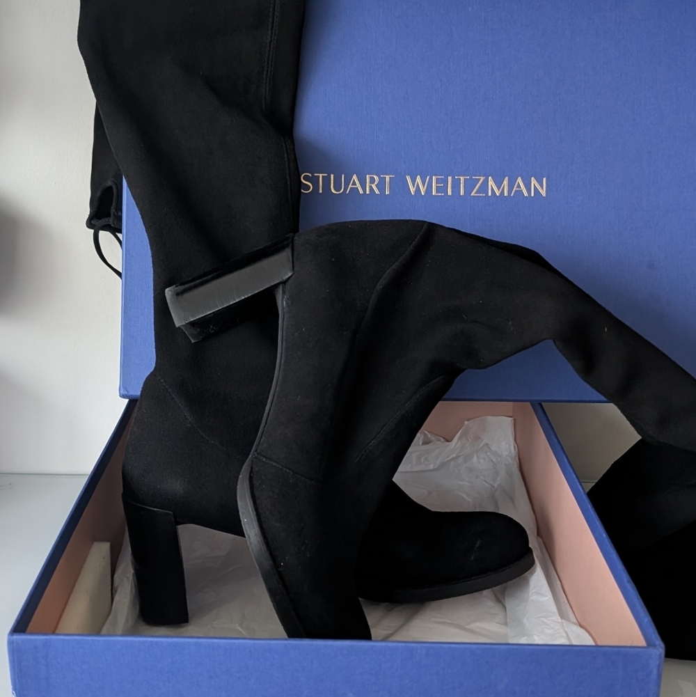 Stuart Weitzman Black Over the Knee Boots - Picture 2 of 7